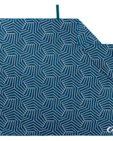 Kelioninis rankšluostis Lifeventure SoftFibre Recycled Towel Geometric Navy (150x90)