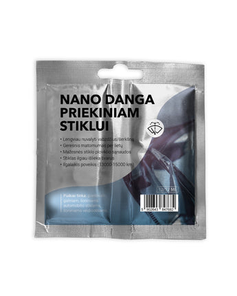 Vienkartinė nano danga priekiniam automobilio stiklui (12/12 ml)